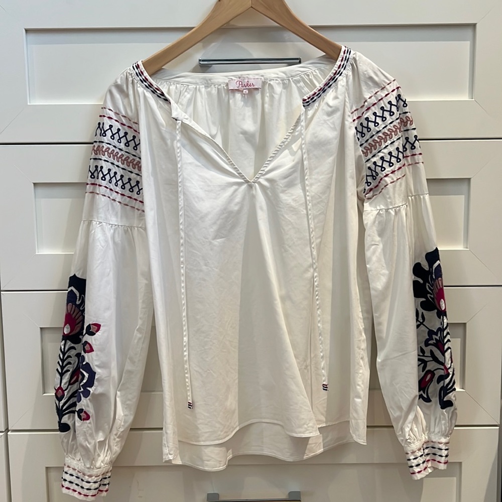 Embroidered Parker blouse